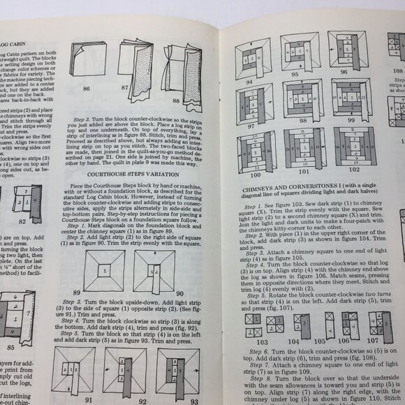 Log Cabin Quilts Bonnie Leman Judy Martin Pattern Instructions Designs Paperback - Picture 7 of 11